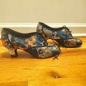 Floral Satin Laceup Bootie - Freed of London